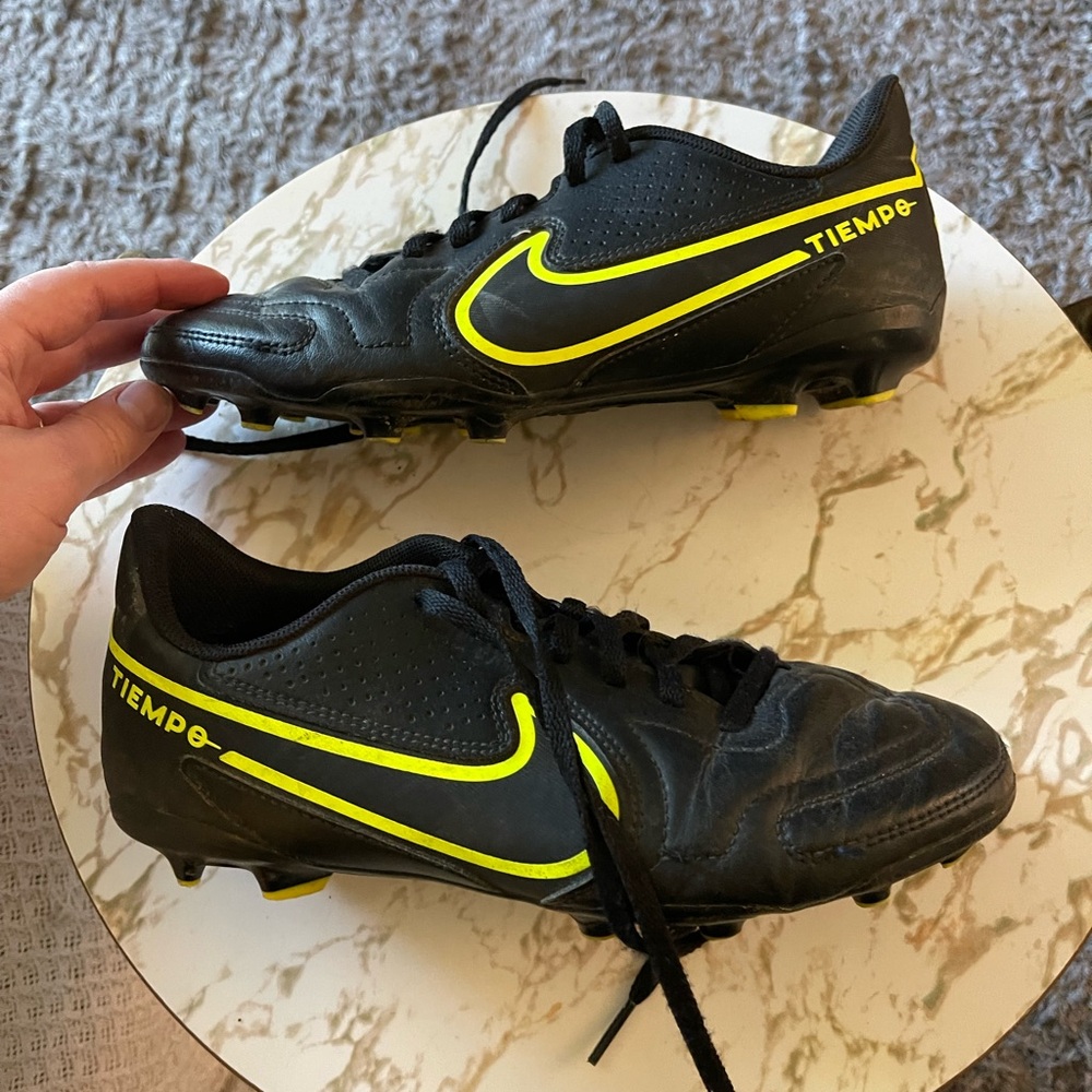 Nike Tiempo Black Soccer Cleats